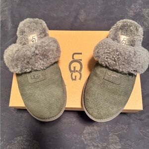 UGG Gray Suede Slippers